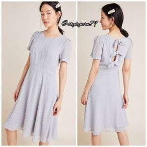 NWT, Anthropologie, Georgiana Textured Bow Back Dress